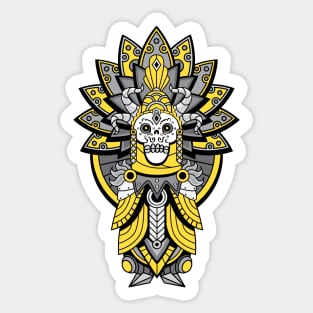 Skullking - black and gold Sticker